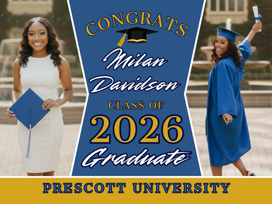 Thee Grad Yard Sign Canva Instant Download