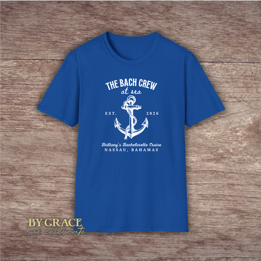 Custom Anchor Nautical Crew Matching T-Shirt | Bulk Wholesale Order