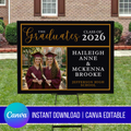 The Graduates Graduation Yard Sign Canva Instant Download