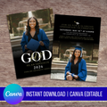God Did It! Graduation Invitation 5"x7" Canva Instant Download