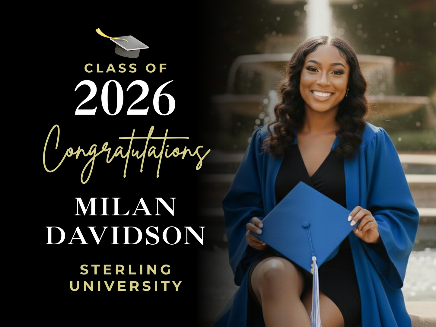 Sterling Scholar Graduation Yard Sign Canva Instant Download