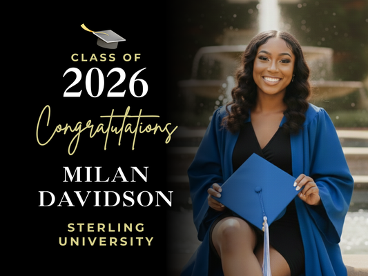 Sterling Scholar Graduation Yard Sign Canva Instant Download