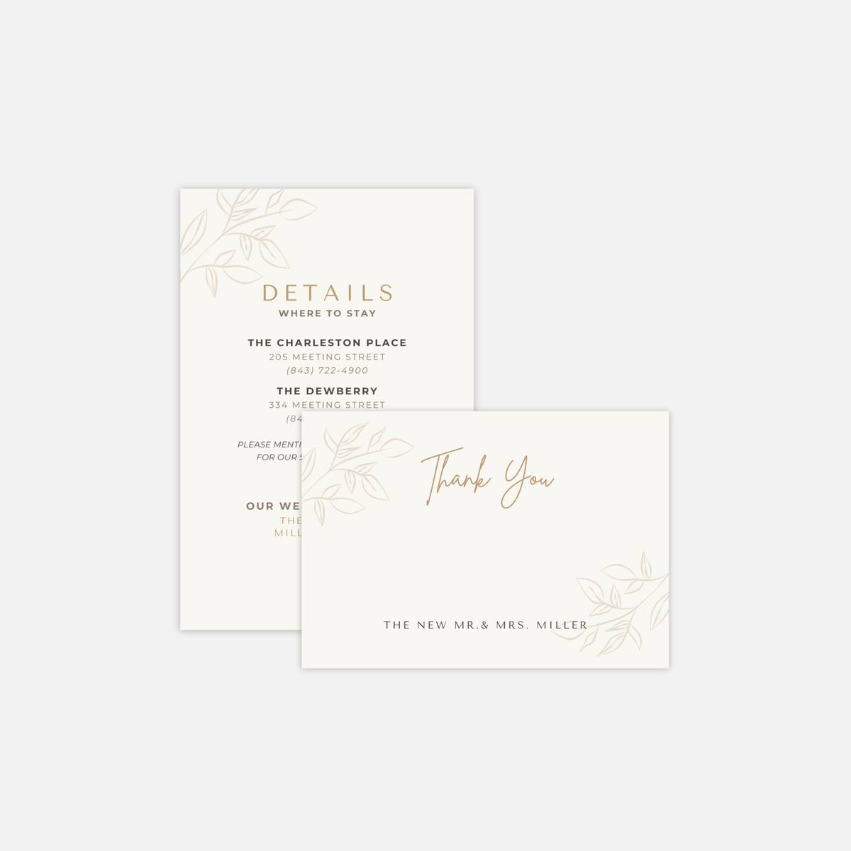 The Blooming Suite | Minimalist Wedding Invitation Canva Template