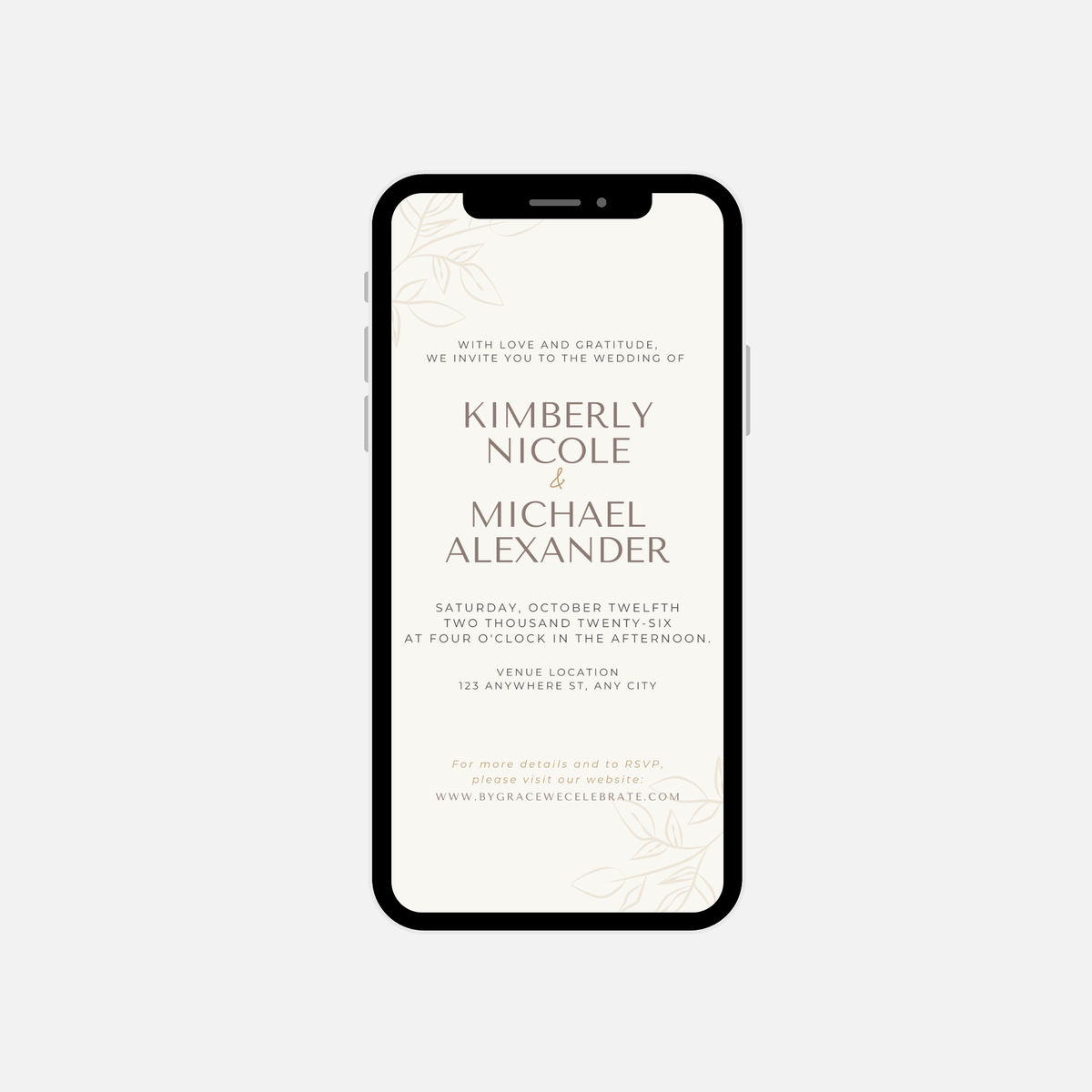 The Blooming Suite | Minimalist Wedding Invitation Canva Template