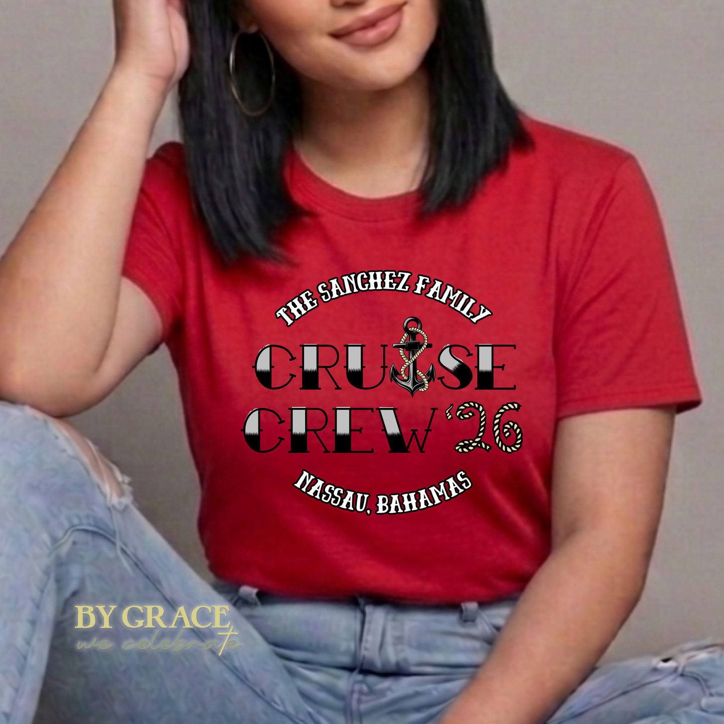 Custom Vintage Sailor Cruise Crew Matching T-Shirt | Small Group Order