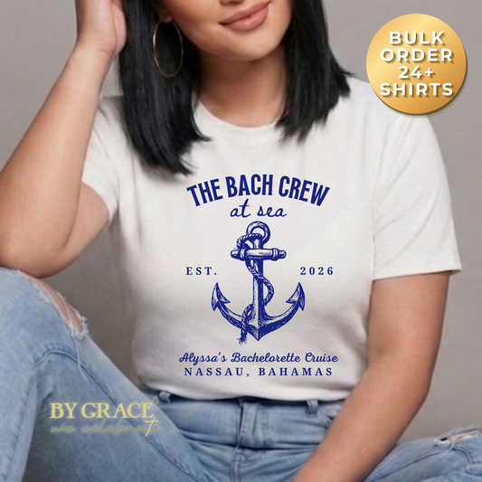 Custom Anchor Nautical Crew Matching T-Shirt | Bulk Wholesale Order