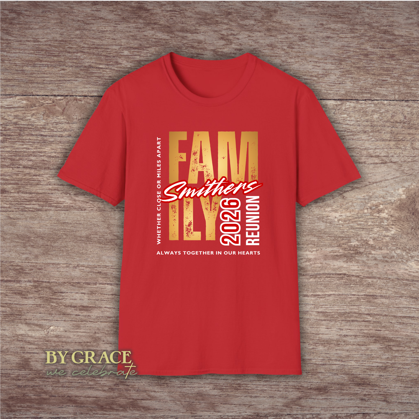 The "Together in Our Hearts" Family Reunion Matching T-Shirt | Bulk Wholesale Order
