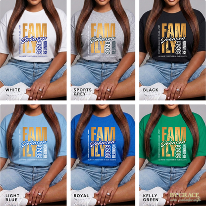 The "Together in Our Hearts" Family Reunion Matching T-Shirt | Bulk Wholesale Order