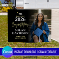 Sterling Scholar Graduation Yard Sign Canva Instant Download