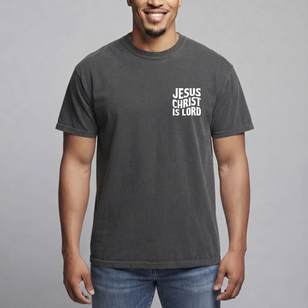 Jesus Christ Is Lord Tee - Pepper