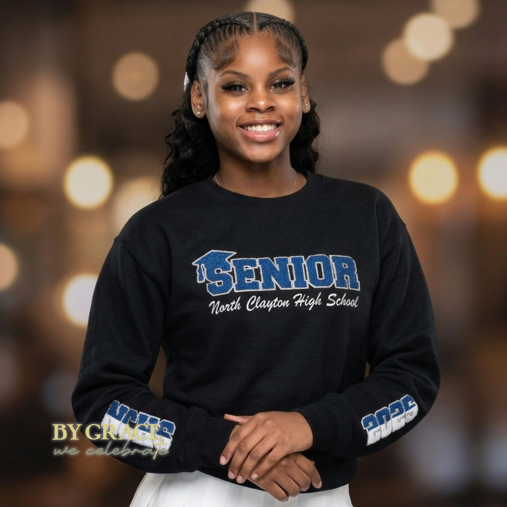 Senior Classic Sweatshirt - Personalized School Spirit Name & Colors