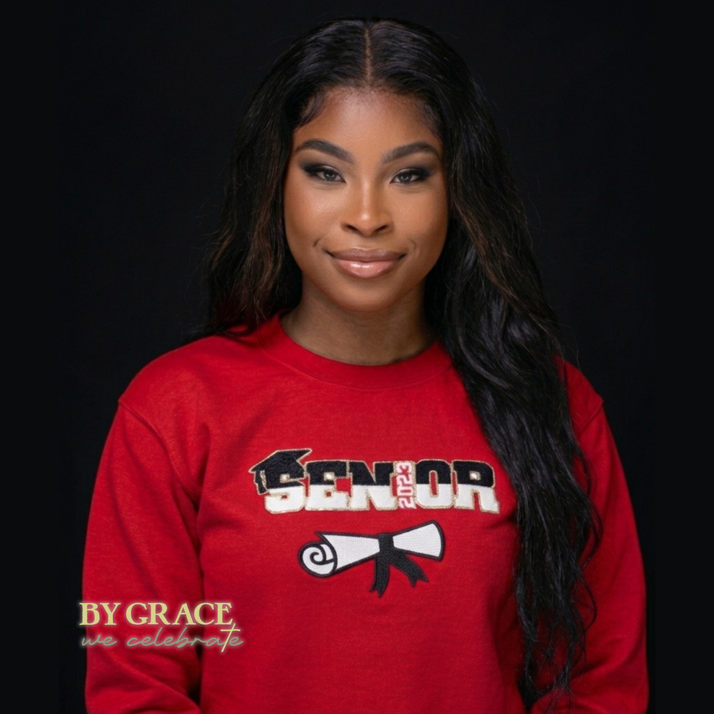 Senior Year Sweatshirt - Personalized School Spirit Name & Colors