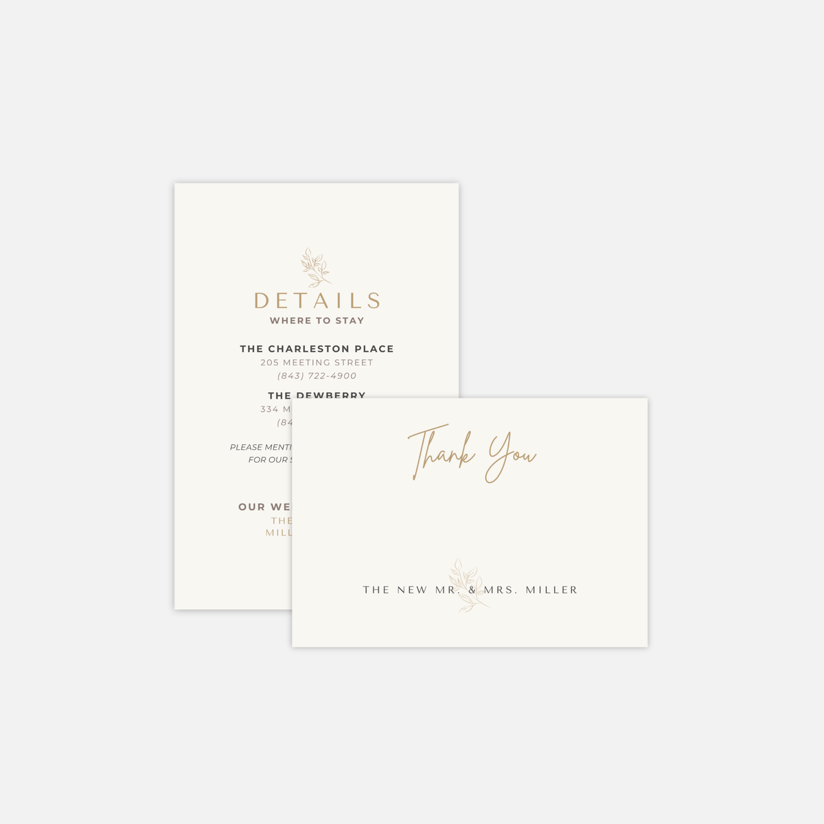 The Sown Suite | Minimalist Wedding Invitation Canva Template