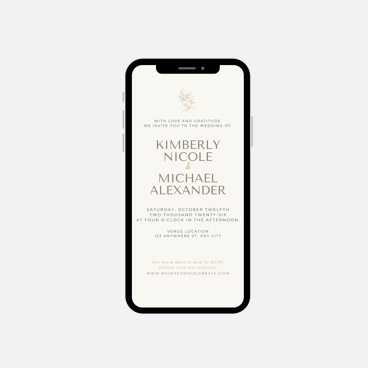 The Sown Suite | Minimalist Wedding Invitation Canva Template
