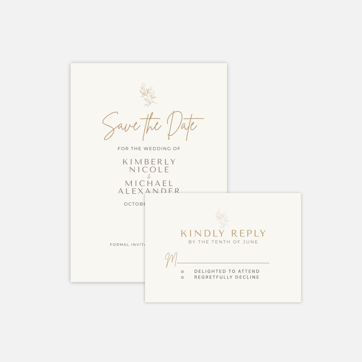 The Sown Suite | Minimalist Wedding Invitation Canva Template