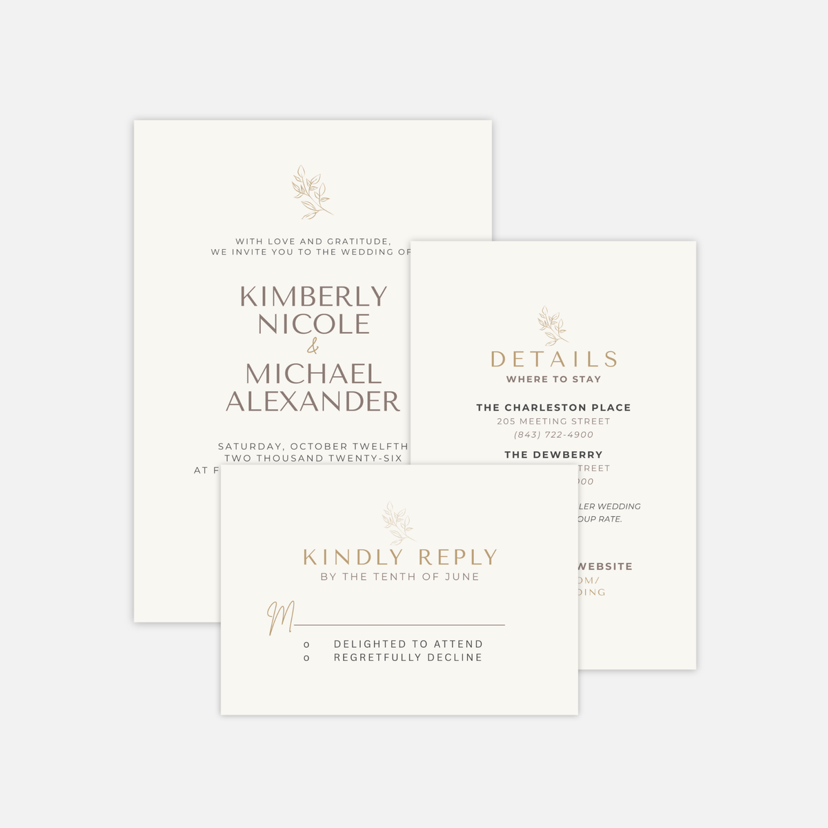 The Sown Suite | Minimalist Wedding Invitation Canva Template