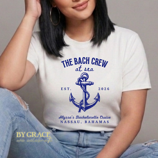 Custom Anchor Nautical Crew Matching T-Shirt | Small Group Order