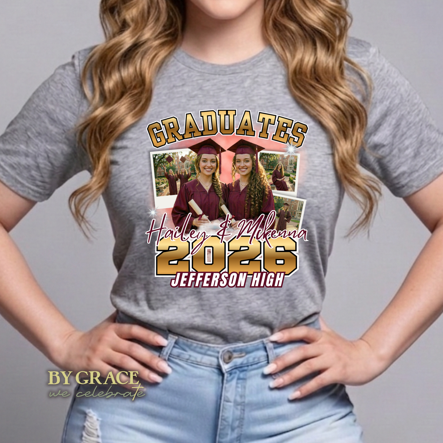 Custom Photo Collage Graduation Shirt