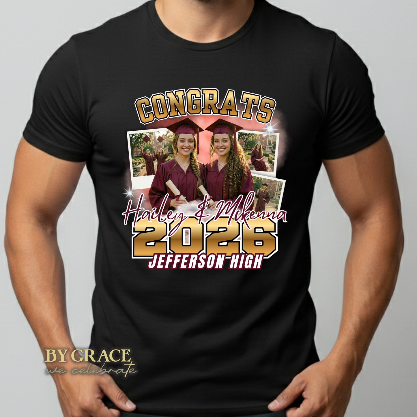 Custom Photo Collage Graduation Shirt