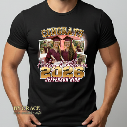 Custom Photo Collage Graduation Shirt