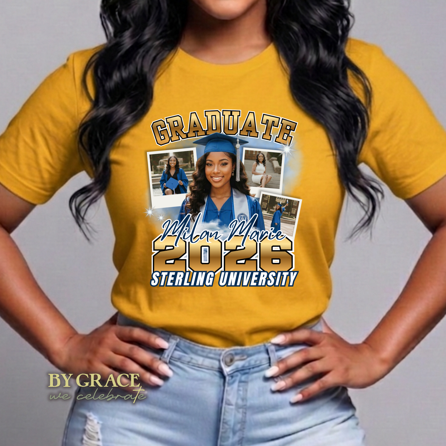 Custom Photo Collage Graduation Shirt