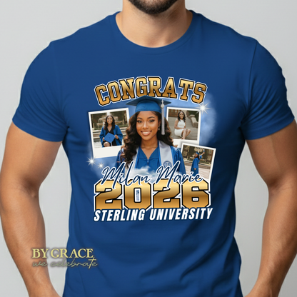 Custom Photo Collage Graduation Shirt